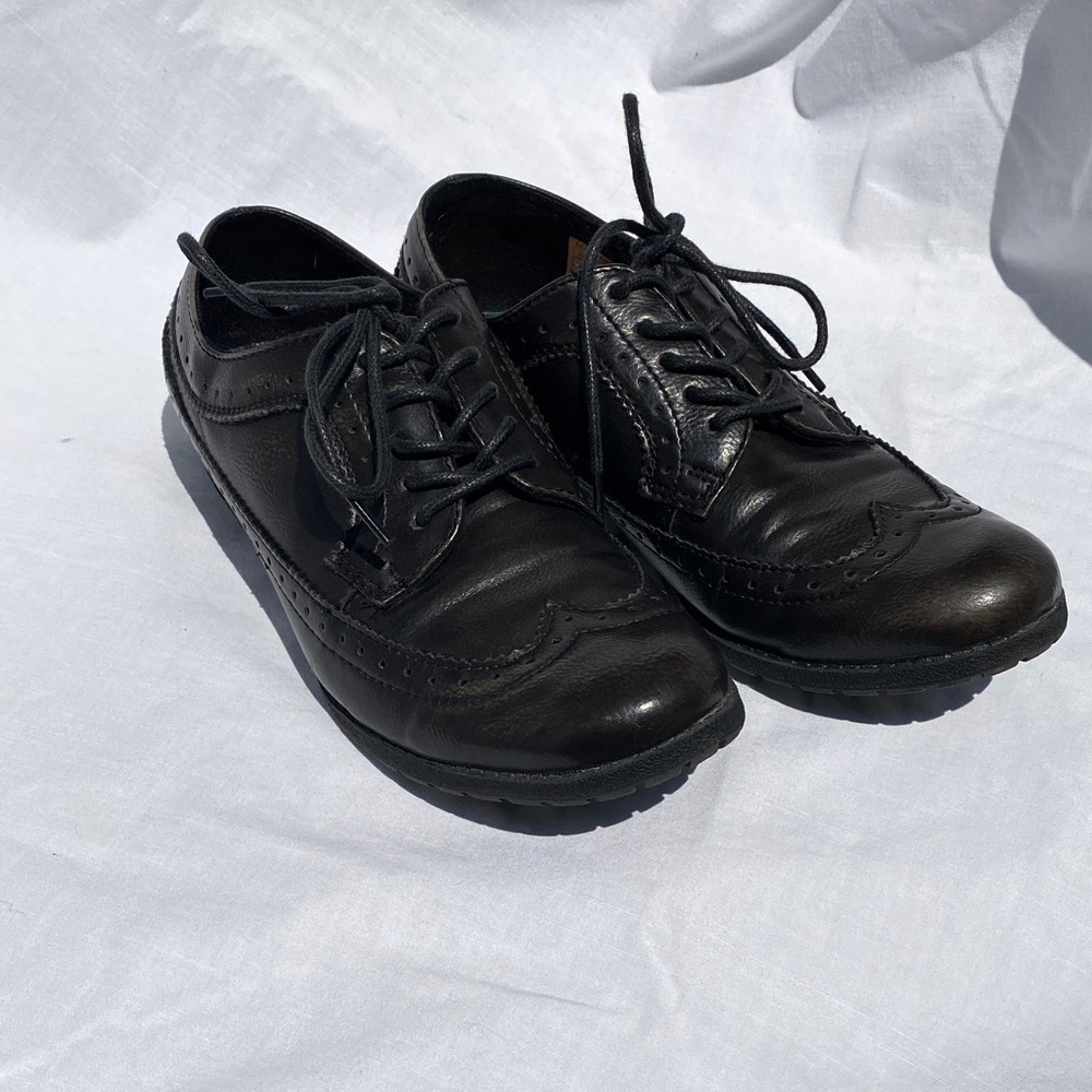 Rocket Dog Jerome Nightscope Grey/Black Faux Leather Oxford Styled Shoes - Wm 7M